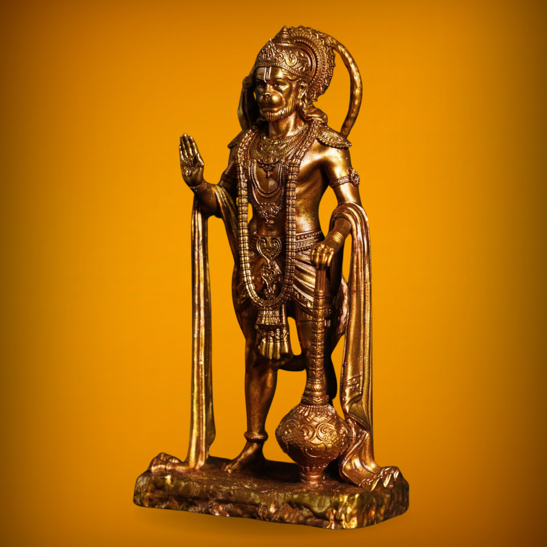 King of Sarangpur Hanuman ji Antique Gold