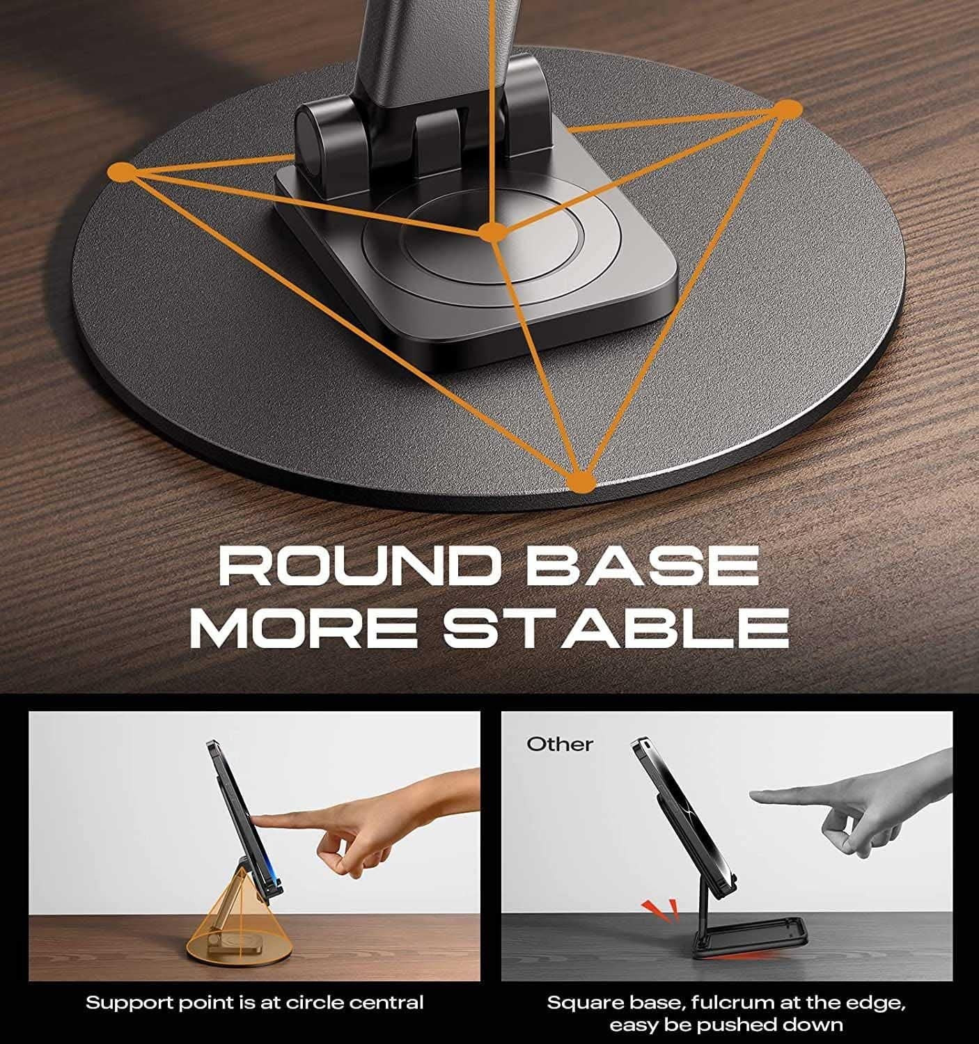 Mobile Phone Stand Rotation Height and Angle