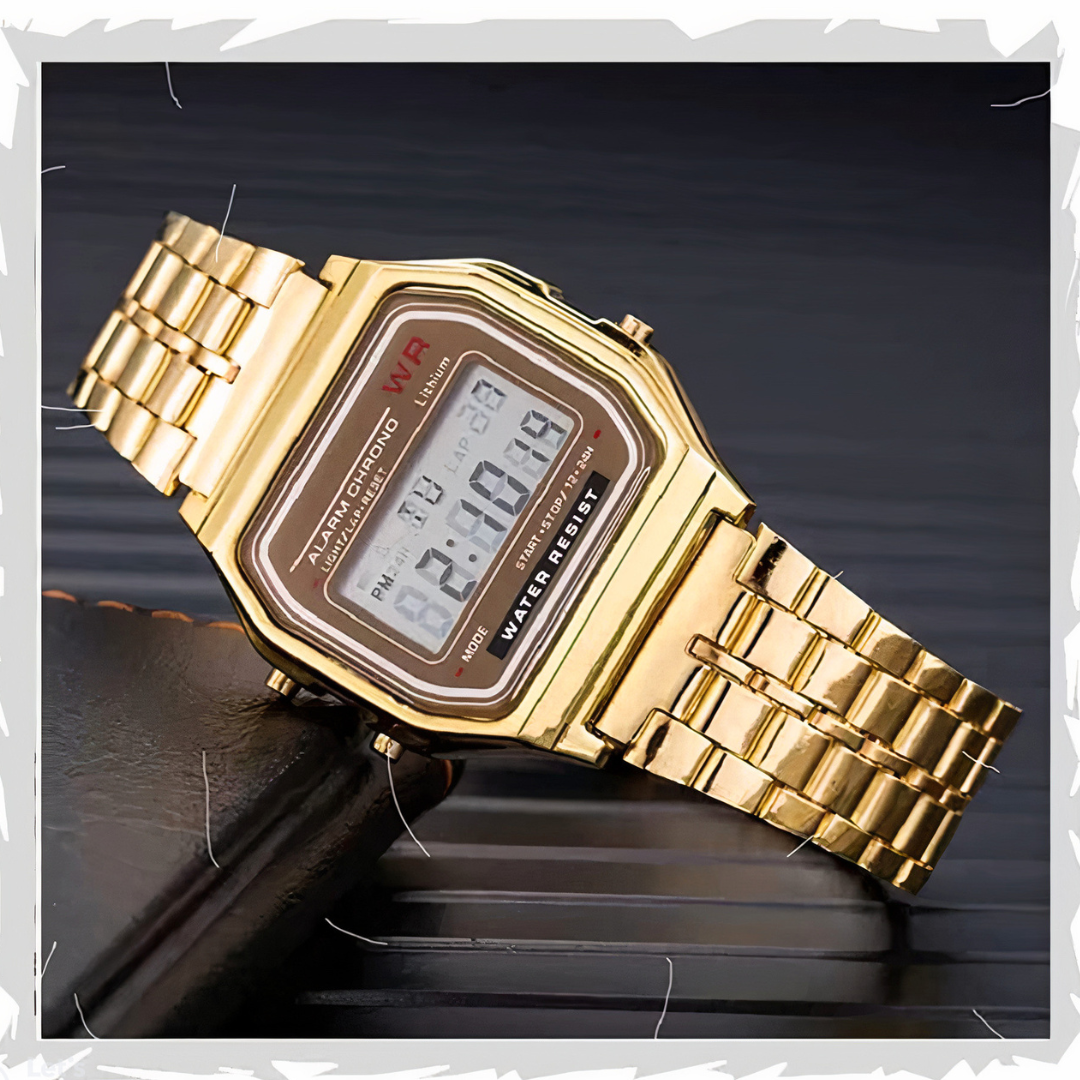 Golden Square Dial Watch for Men