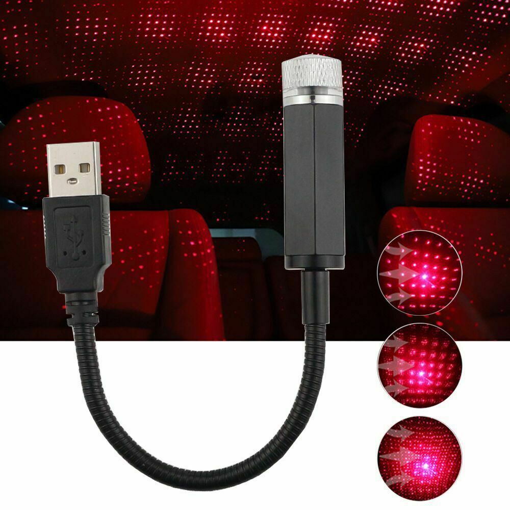 USB Portable Adjustable Flexible Interior Car Night Lamp Decorations with Romantic Galaxy Atmosphere fit Car, Ceiling, Bedroom, Party