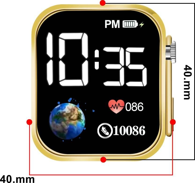 LED Luxurious Fashion Silicone Digital Watch (D-1036)