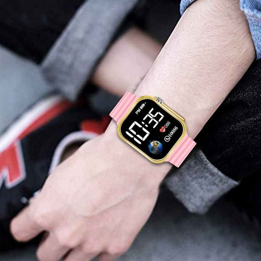 LED Luxurious Fashion Silicone Digital Watch (D-1036)